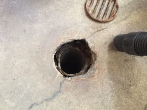 Drain outside basement door chicago