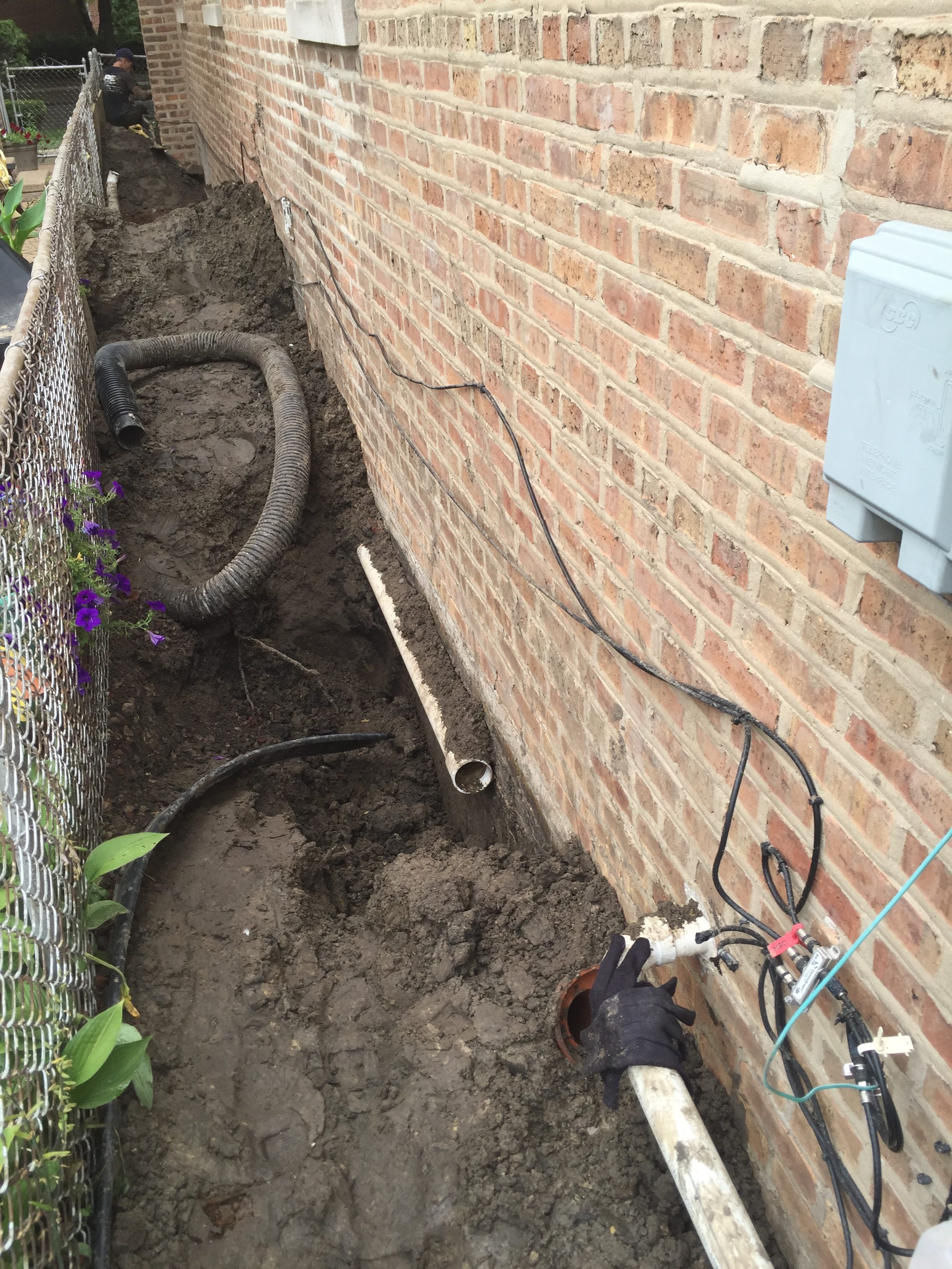 gutter drain backing up
